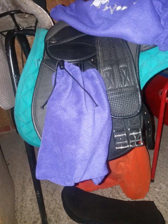 Fleece Saddle Covers ( with matching bridle and/ or stirrup covers) - Plain or Personalised