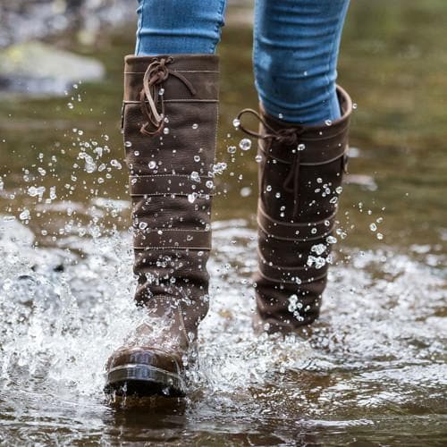 Dakota Waterproof Country Boots - Brown - Standard Calf or Wide Calf