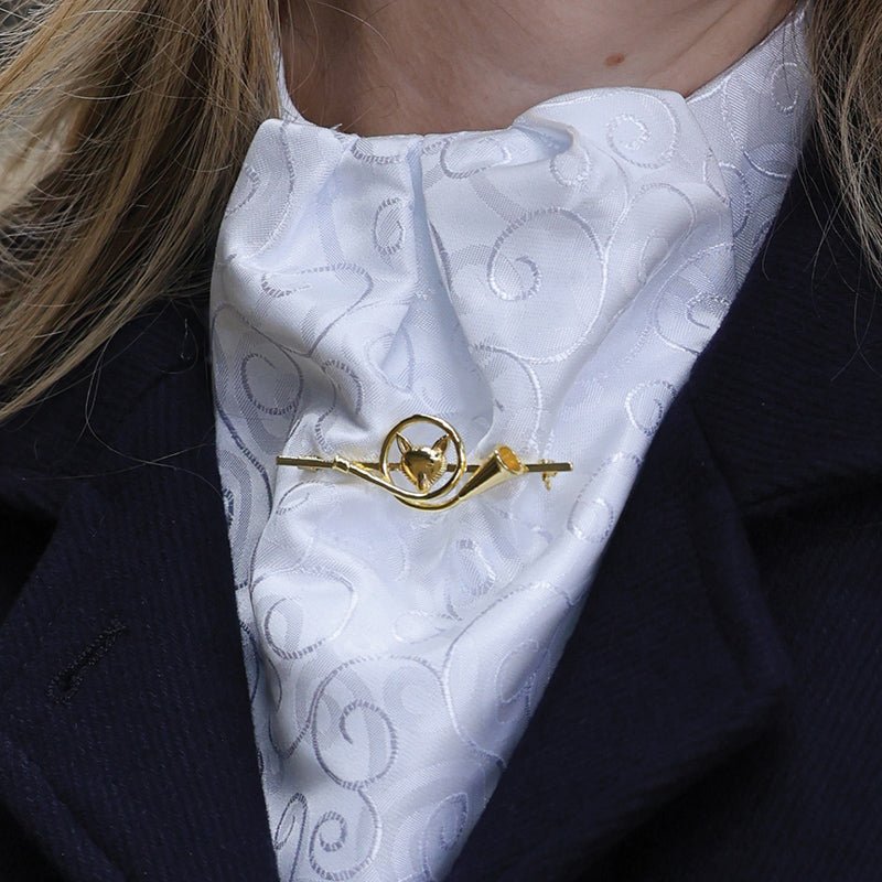 French Horn Fox Stock Pin