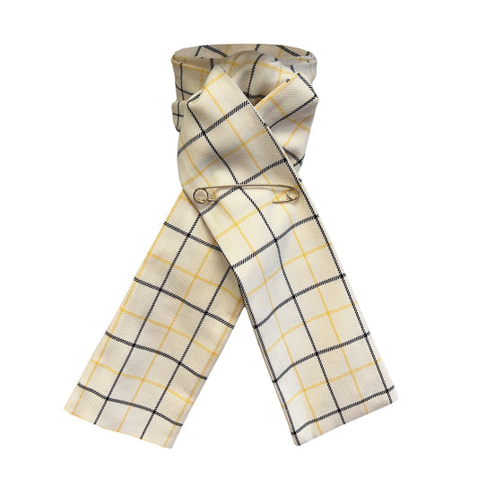 Tattersall Check Riding Stock - Black/Gold