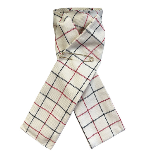 Tattersall Check Riding Stock - Black/Red